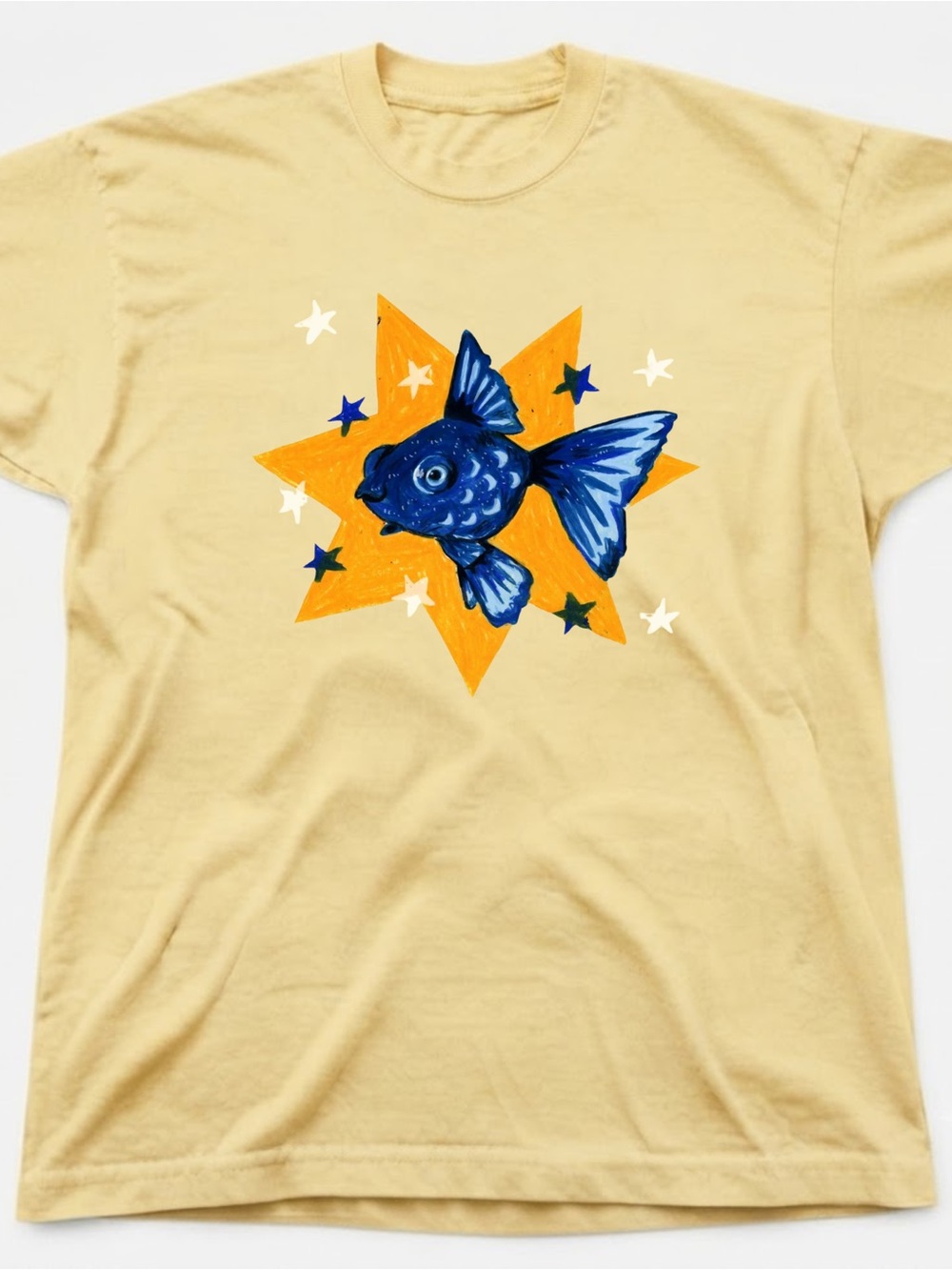 Blue Goldfish Star Graphic Gildan T-Shirt